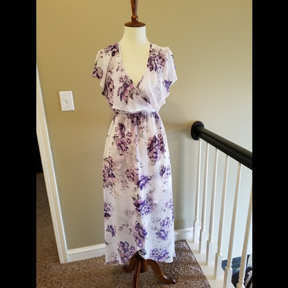 White and Purple Dress